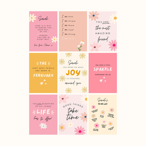 Personalised Affirmation Cards