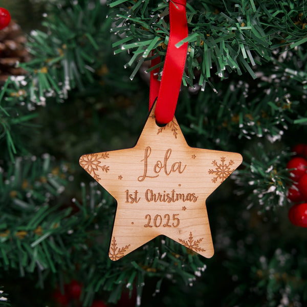 Baby's 1st Christmas Star Bauble