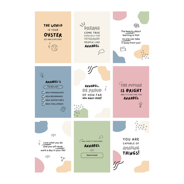 Personalised Graduation and Results Day Affirmation Cards