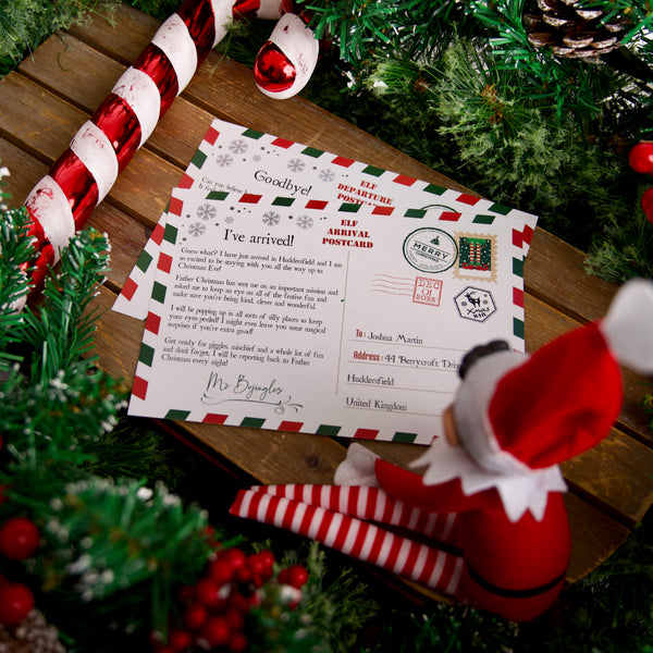 Personalised Elf Arrival Postcard