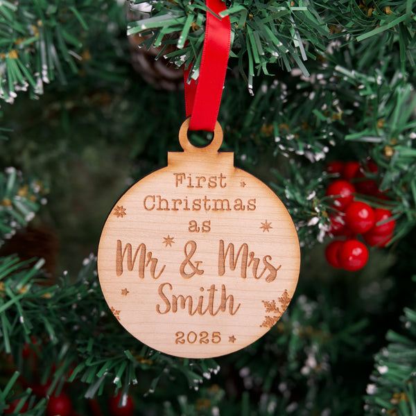 First Christmas as Mr and Mrs Bauble