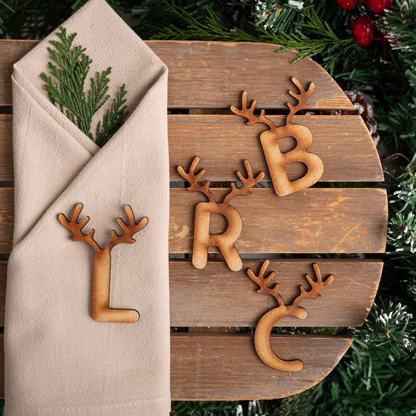 Initial Reindeer Place Name/Gift Tag