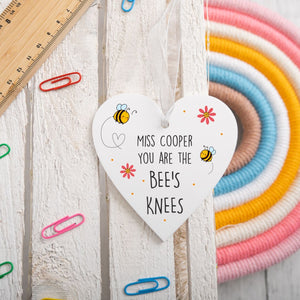 Bee's Knees Personalised Hanging Heart