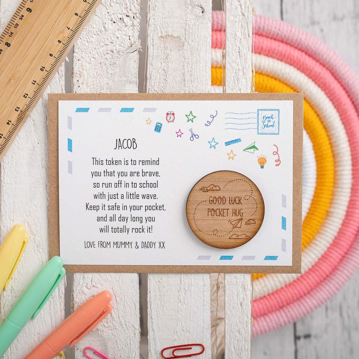 Good Luck Pocket Hug School Token Porky Penguin