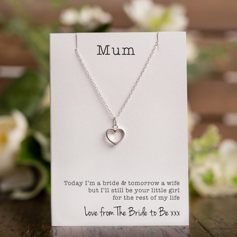Mother of The Bride From Your Little Girl Heart Necklace