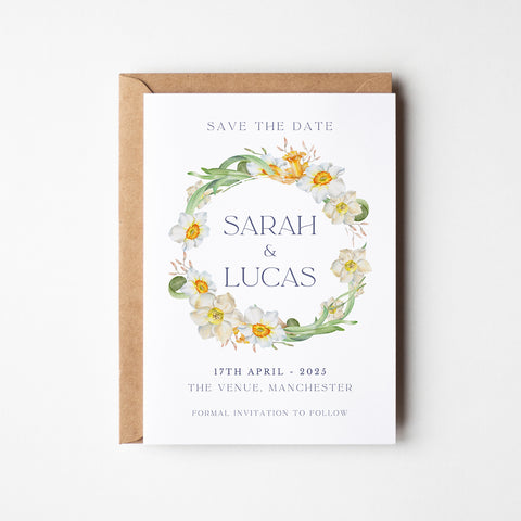 Personalised Springtime Floral Save the Dates