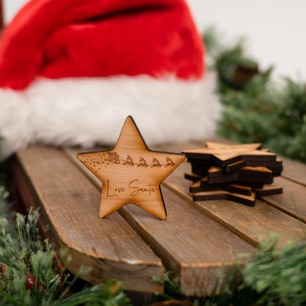 Wooden Gift Tag from Santa