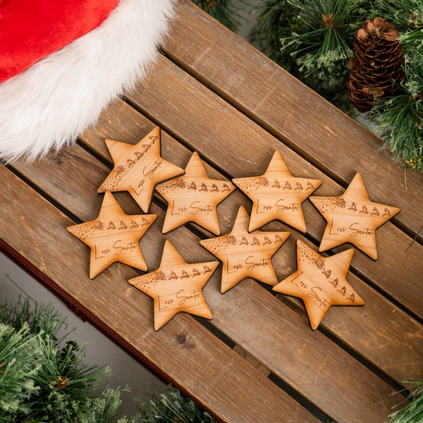 Wooden Gift Tag from Santa