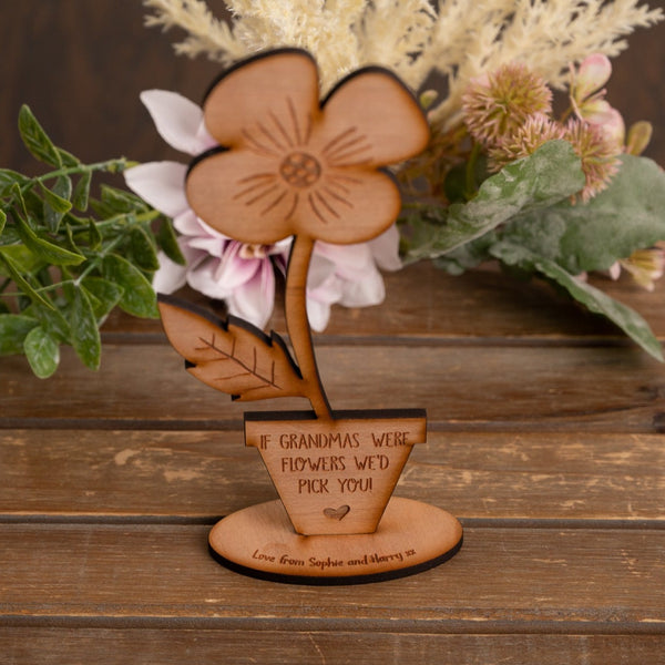 Personalised Wooden Flower Pot