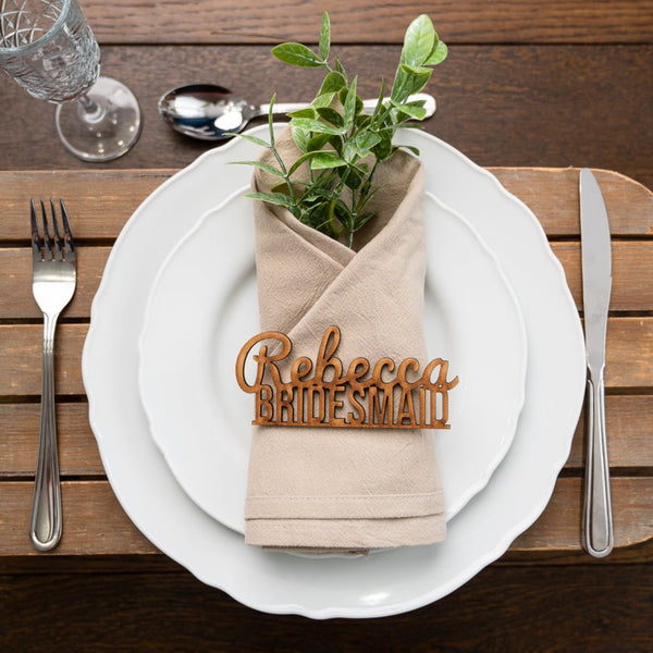 Wooden Bridal Party Place Names