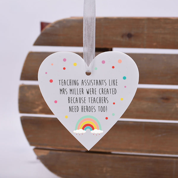 Personalised Teaching Assistant Hanging Heart