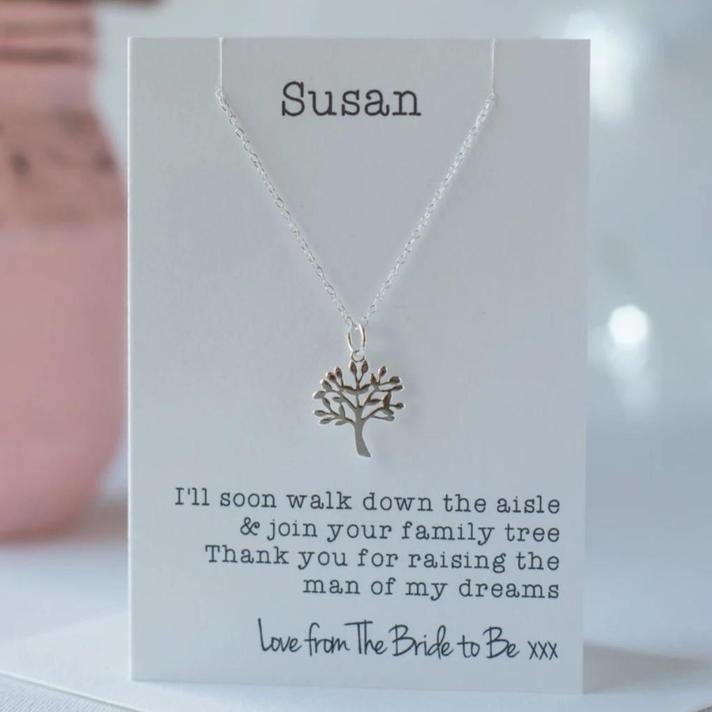 Mother of the groom family sales tree necklace