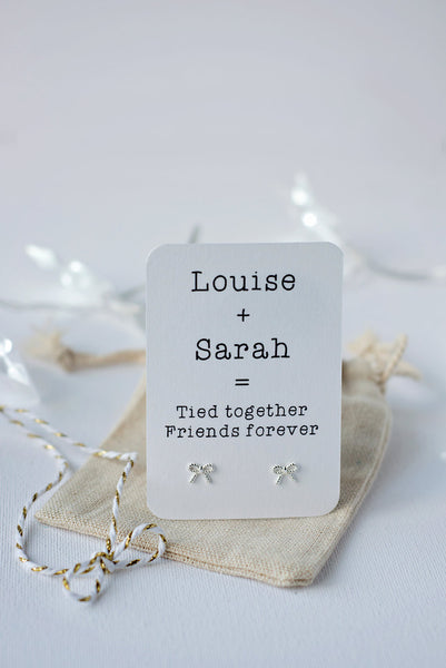 Tied together, friends forever earrings