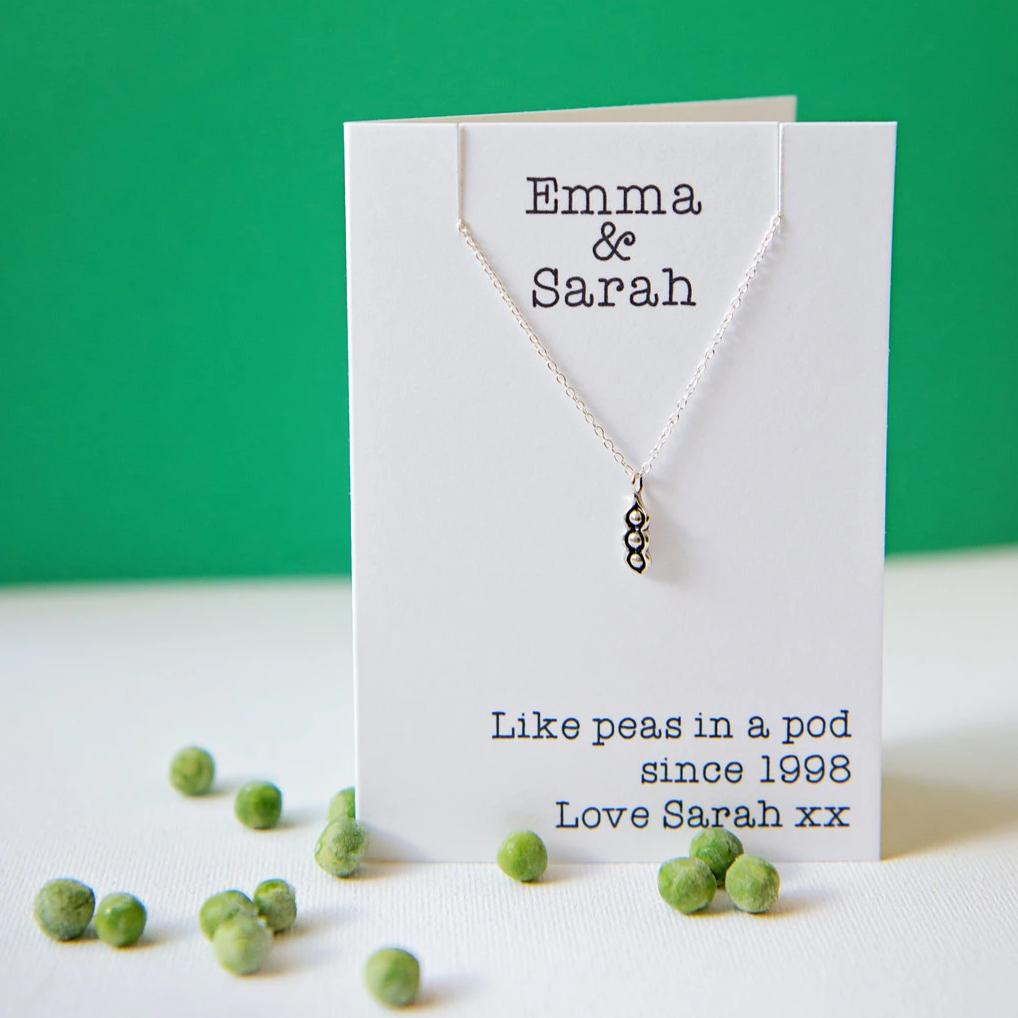 Silver pea clearance pod necklace