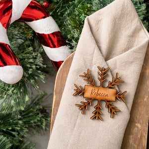 Snowflake Christmas Dinner Place Names/Gift Tag
