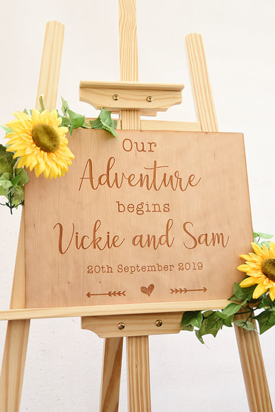 Wedding Welcome Sign - Wanderlust Design