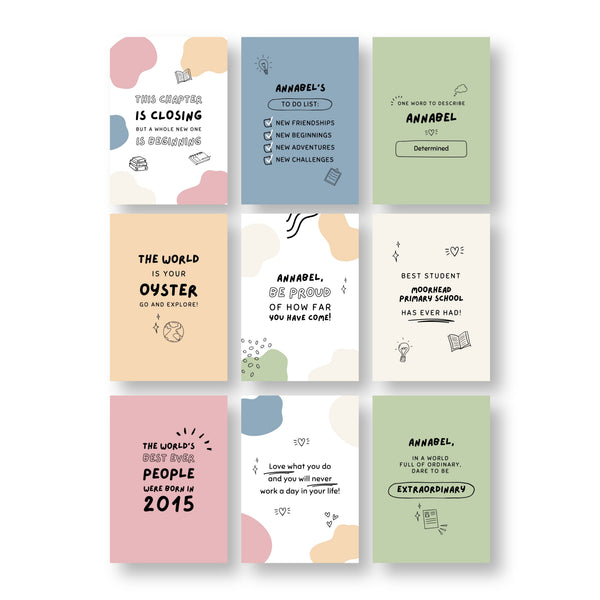 Personalised Year 6 Leavers Affirmation Cards