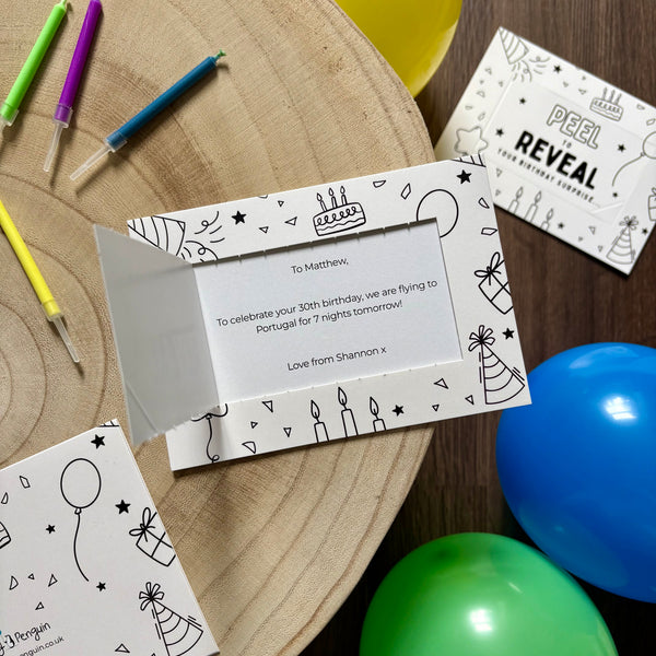 Birthday Mono Peel to Reveal