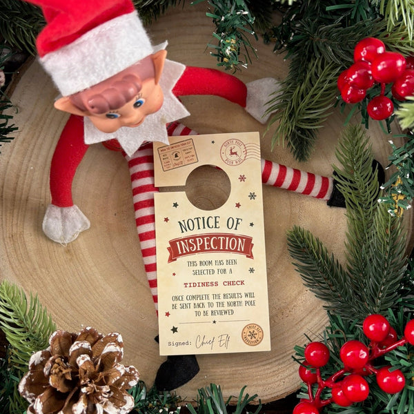 Official Elf Room Inspection Door Hanger