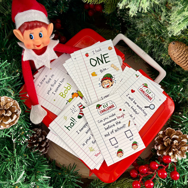 Lunch Box Elf pack with Jokes, Missions, Elf Pranks and More