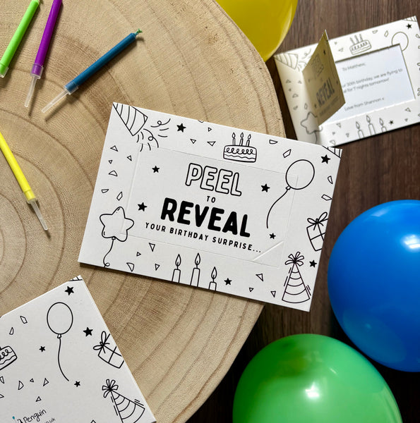 Birthday Mono Peel to Reveal