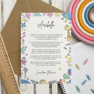 Personalised Rainbow Back To School Card / 1st Day In Year 1, 2, 3, 4, 5, 6 / 1st Day In Reception Card - Any Message/any Name - Australia - Foto 13