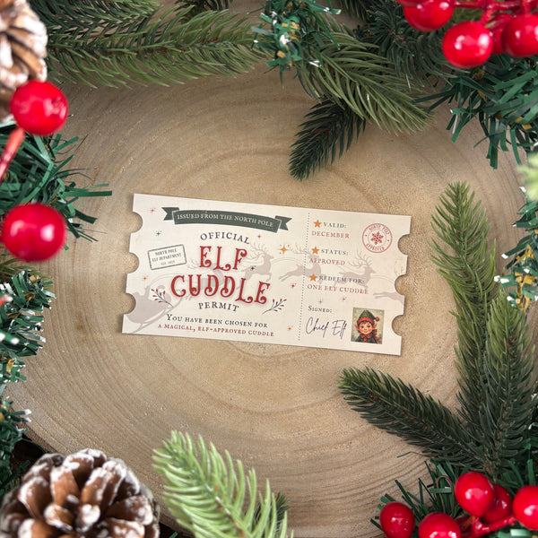Official North Pole Elf Cuddle Permit