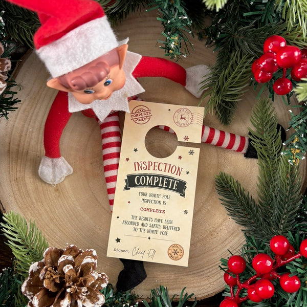 Official Elf Room Inspection Door Hanger