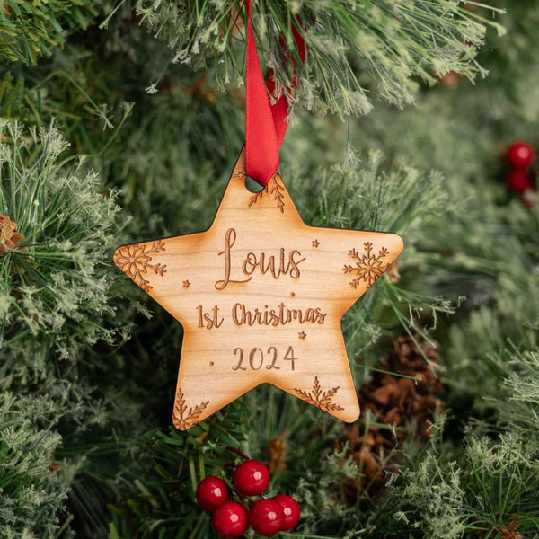 Baby's 1st Christmas Star Bauble