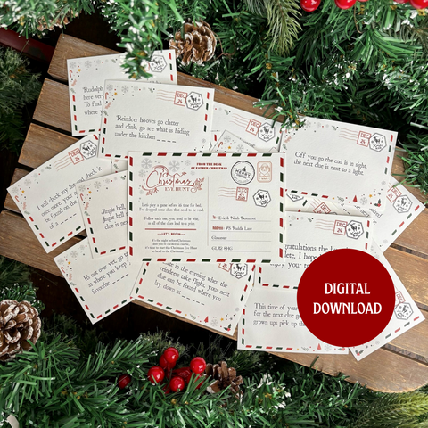 DIGITAL DOWNLOAD - Christmas Hunt Clue Cards