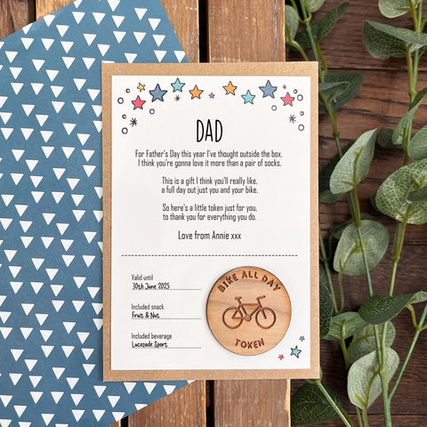 Cycling Dad Father's Day Token