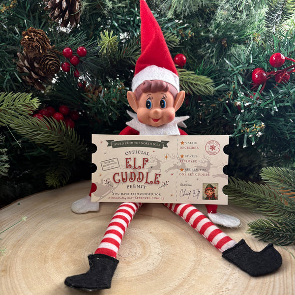 Official North Pole Elf Cuddle Permit