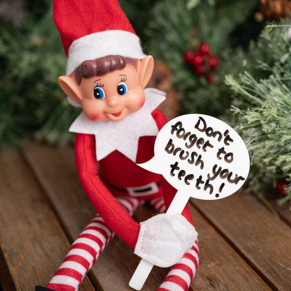 Elf Acrylic Drywipe Mini Speech Sign