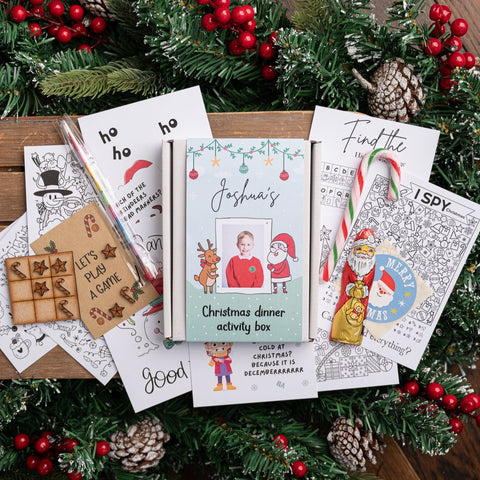 Christmas Activity Pack for Kids with Photo Box Wrap