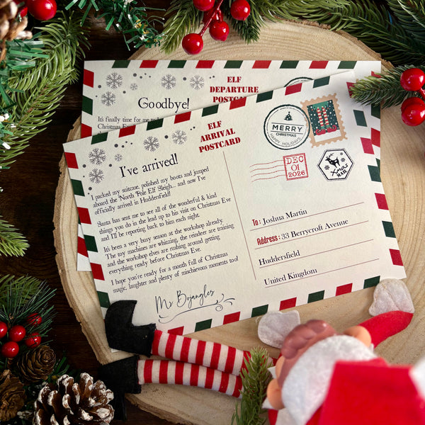 Personalised Elf Arrival Postcard