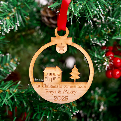 First Christmas - New Home Round Bauble
