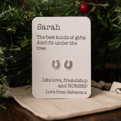 Love, friendship and Horse Earrings - Christmas Edition