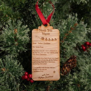 1st Christmas Wooden Telegram Keepsake