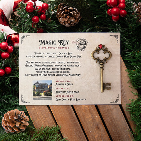 North Pole Magic Key Distributon Service Card and Key