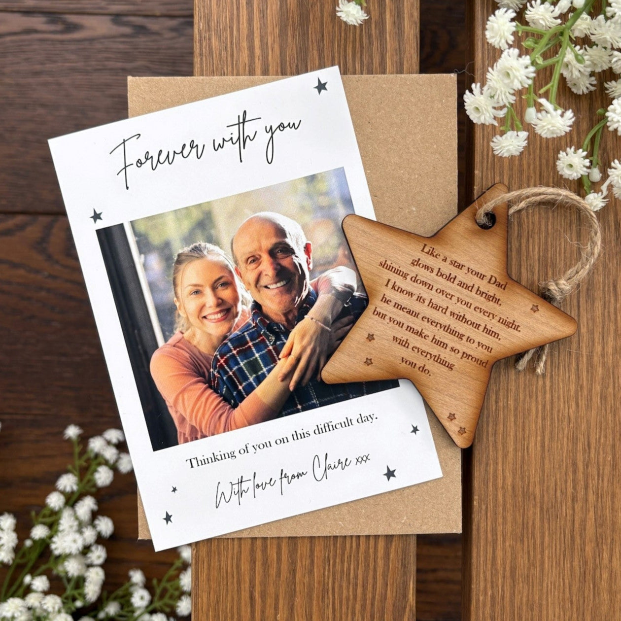 Father's Day Memory Wooden Star Giftset