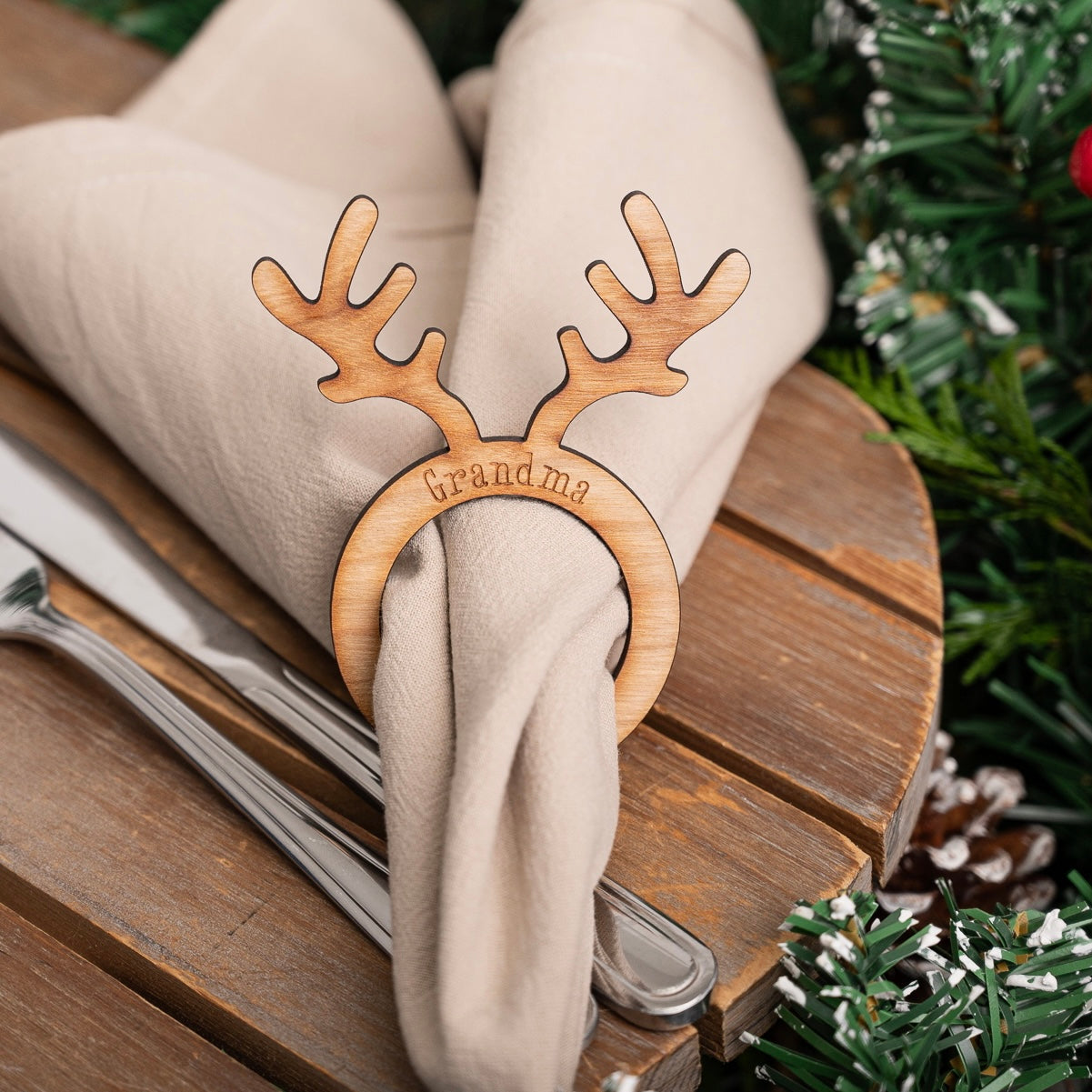Christmas Dinner Reindeer Napkin Rings