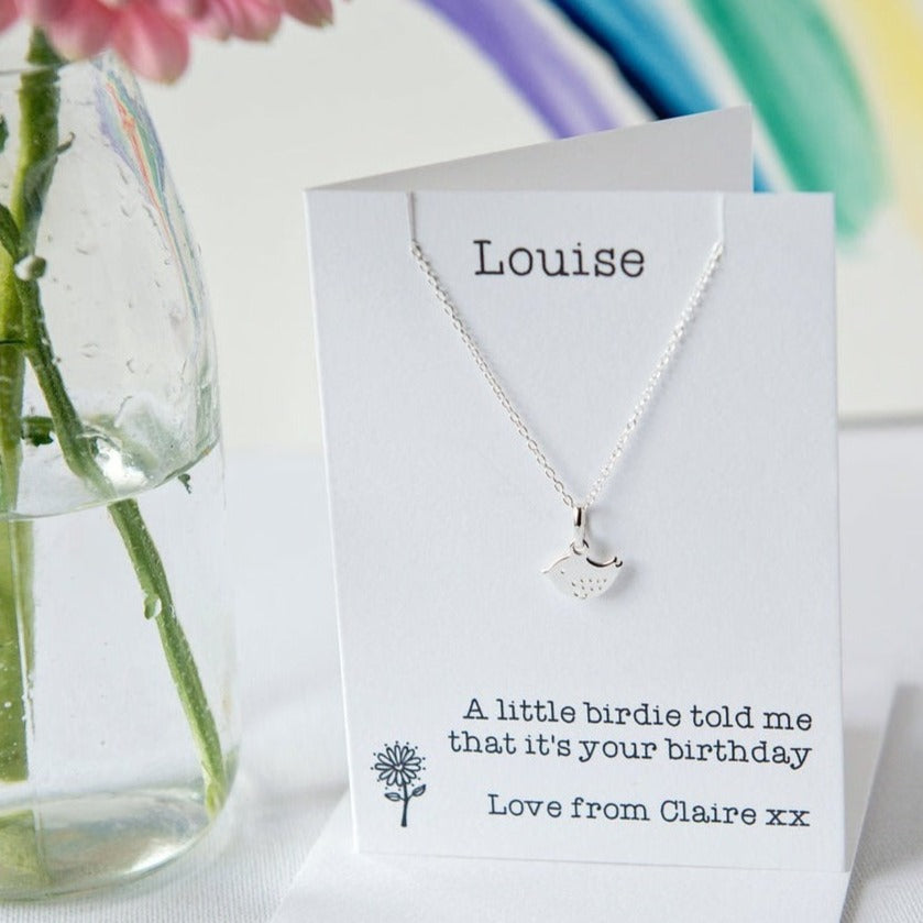 Little Birdie Birthday Necklace