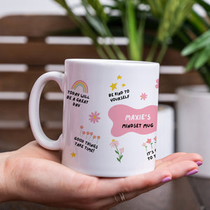 Personalised Mindset Mug in Pink