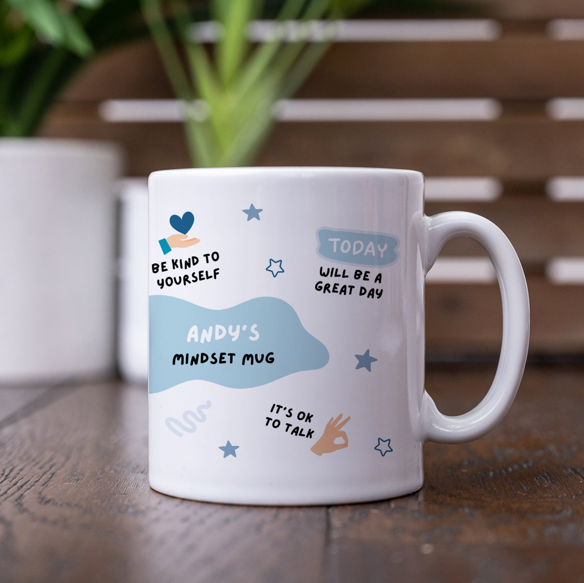 Personalised Mindset Mug in Blue