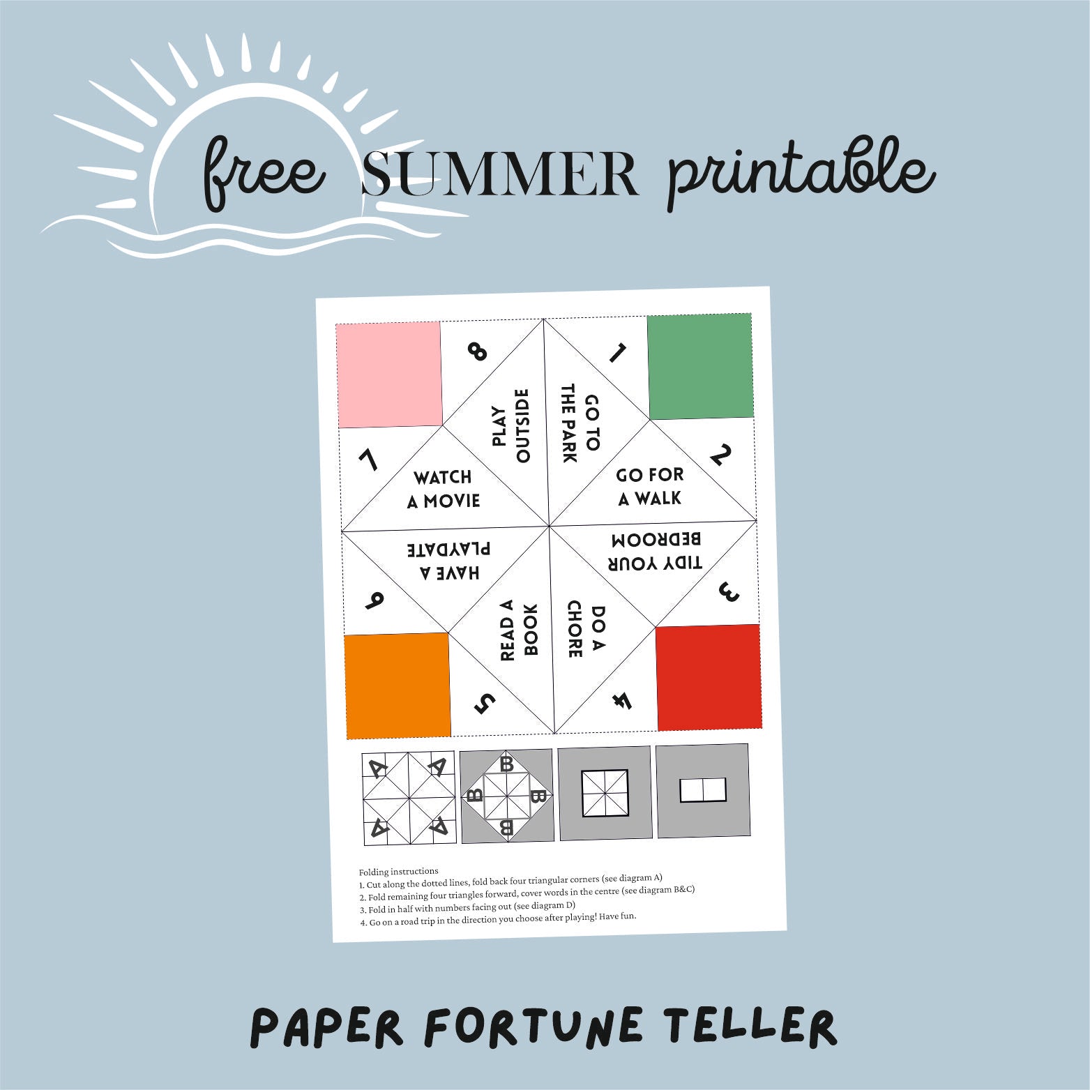 Paper Fortune Teller - Free Digital Download – Porky Penguin paper-fortune-teller-free-digital-download-porky-penguin