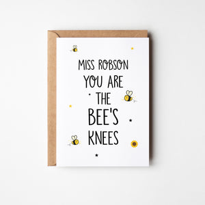 Bee's Knees Teacher Card