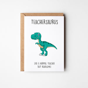 Teachersaurus Card