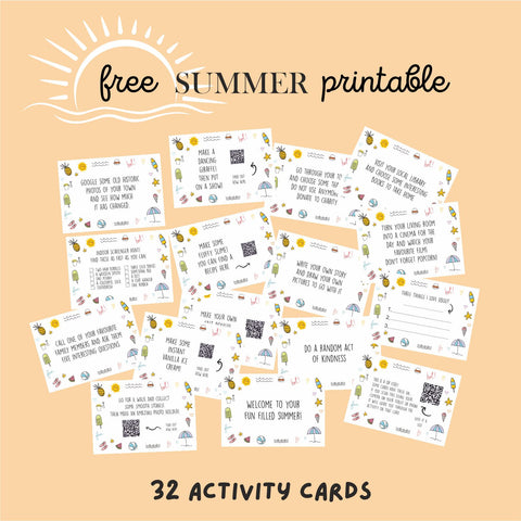 32 Summer Activity Cards - Free Digital Download