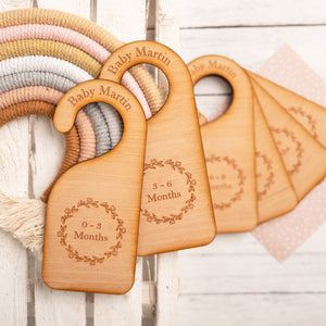 Personalised Wooden Baby Clothes Organisers