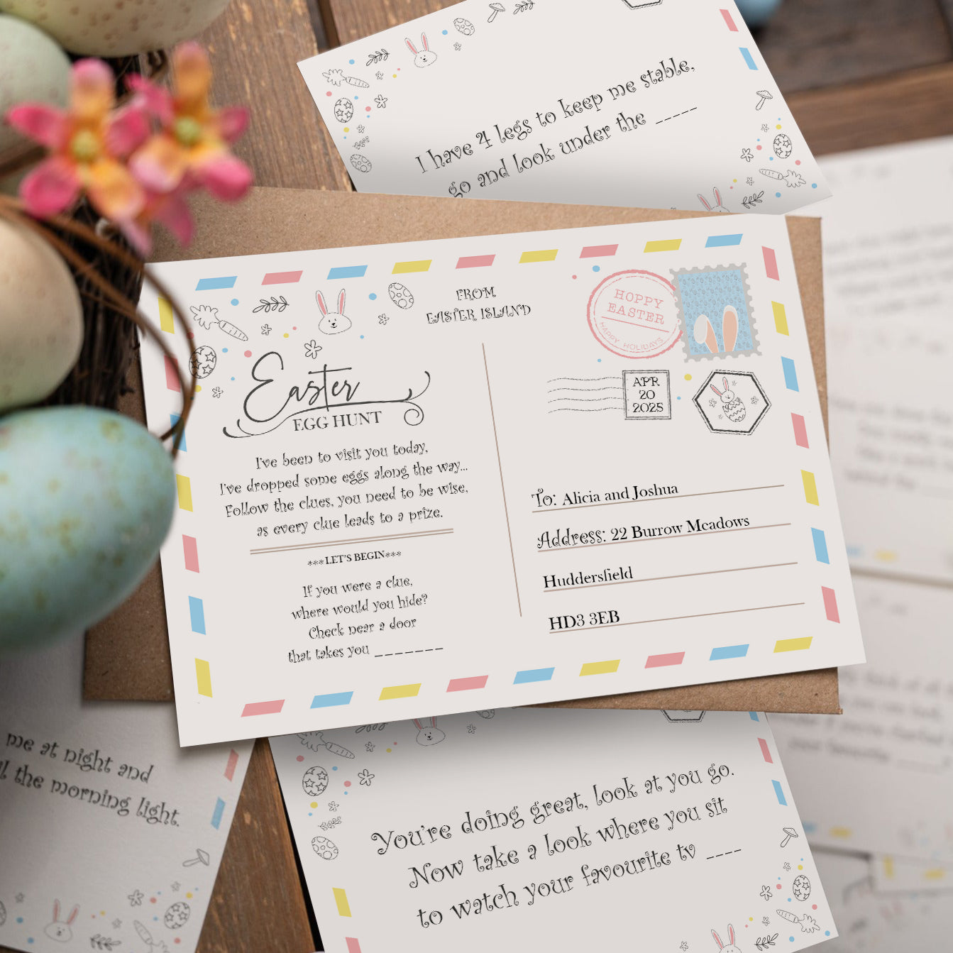 2025 Personalised Easter Egg Hunt with Postcard